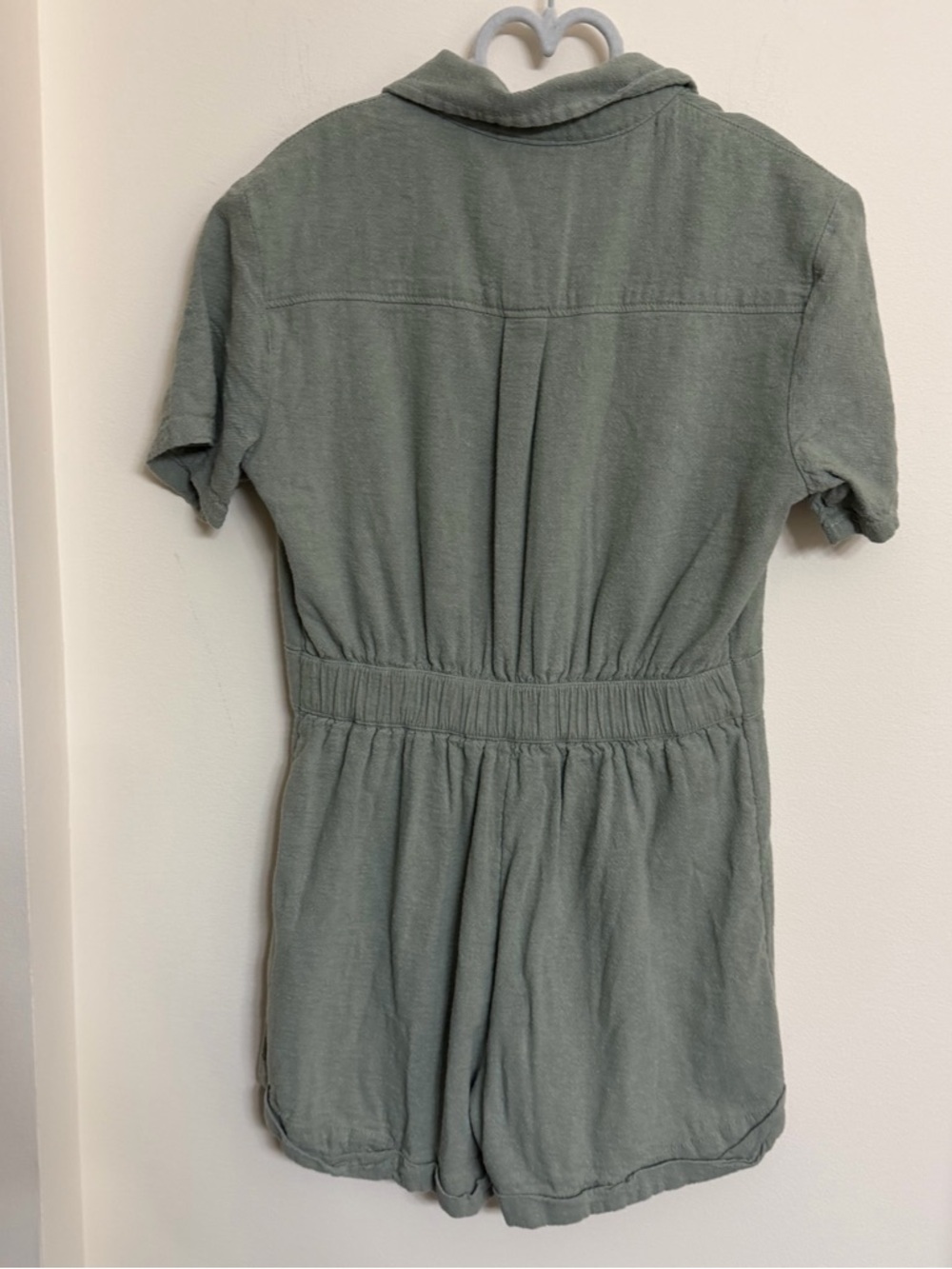 Abercrombie Kids Sage Green Short-Sleeve Romper - Picture 5 of 5